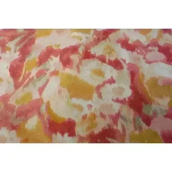 Talbots Pink Yellow A Line Canvas Midi Cotton Blend Lined Skirt Women's Size 16 - Picture 11 of 12